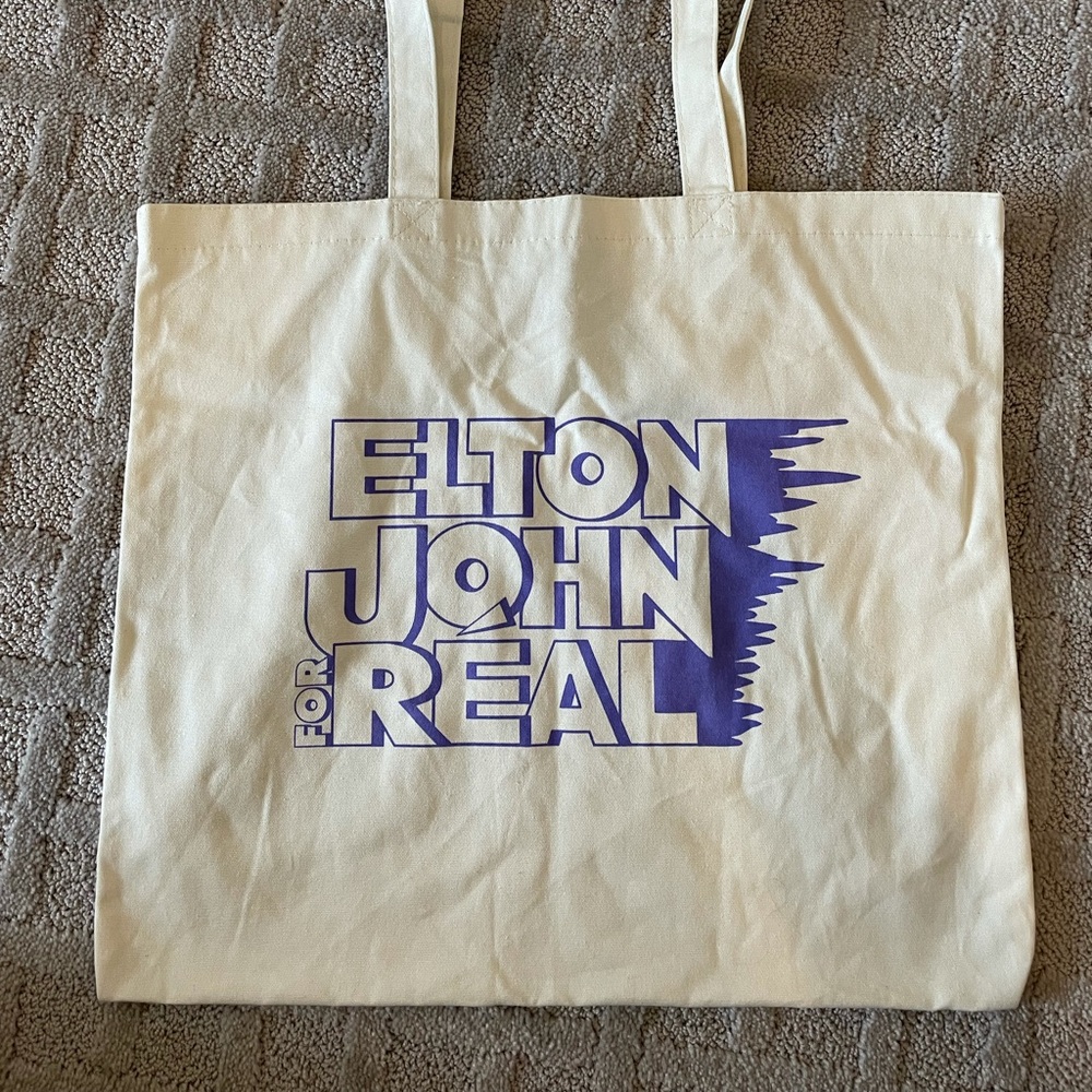 Elton John for realisation tote bag